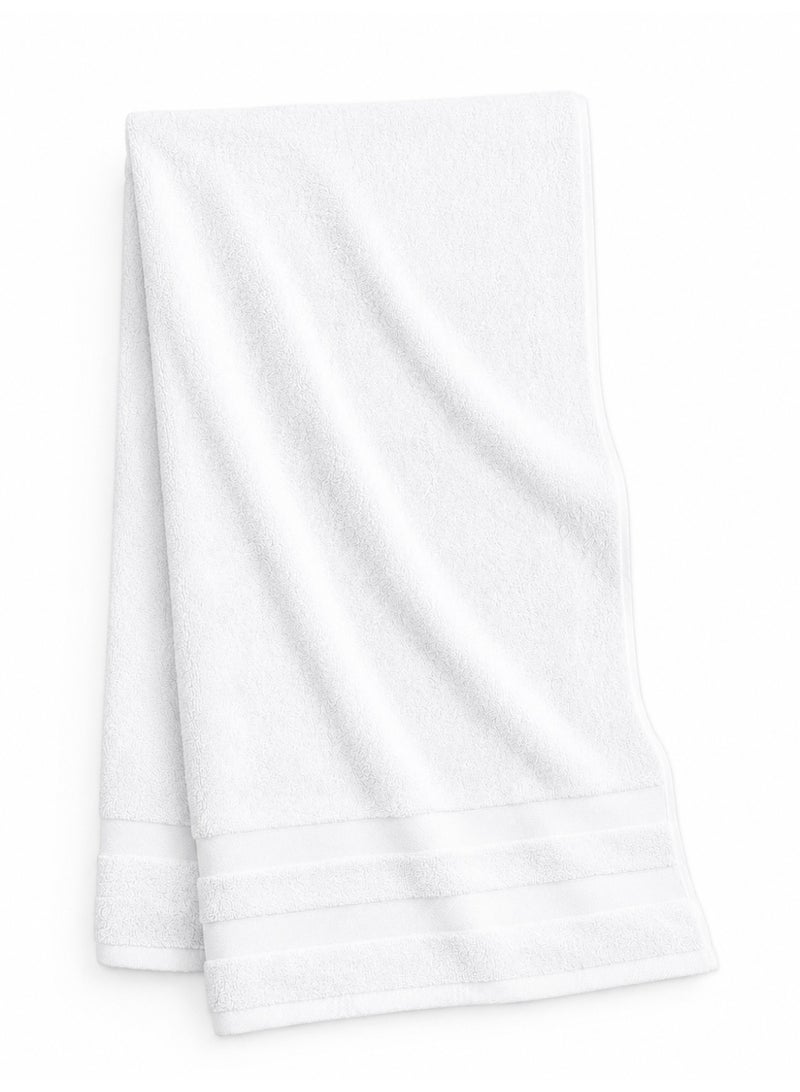 Luxury 100% Cotton Bath Towel, 1 Piece 150 × 90 cm, Super Absorbent & Soft (Large Bath Towel ) (White) - Image 1