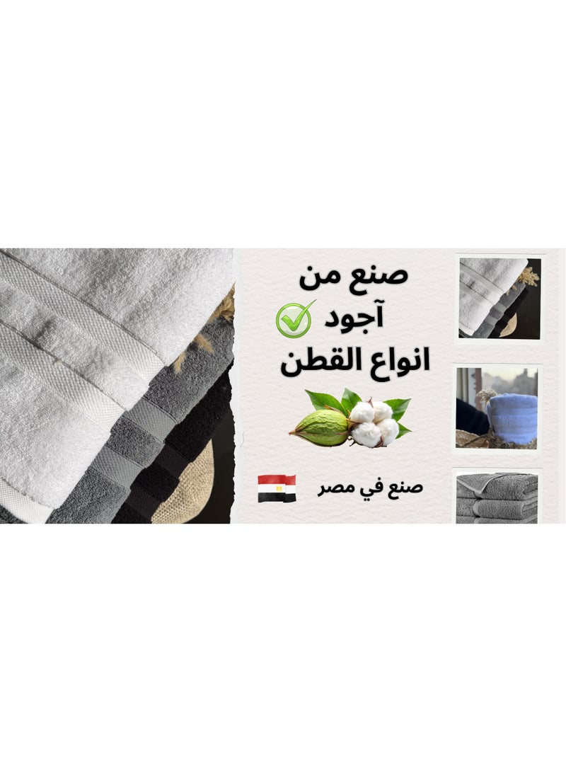 Luxury 100% Cotton Bath Towel, 1 Piece 150 × 90 cm, Super Absorbent & Soft (Large Bath Towel ) (White) - Image 5