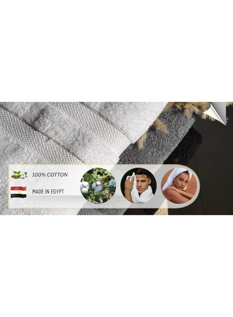 Luxury 100% Cotton Bath Towel, 1 Piece 150 × 90 cm, Super Absorbent & Soft (Large Bath Towel ) (White) - Image 3