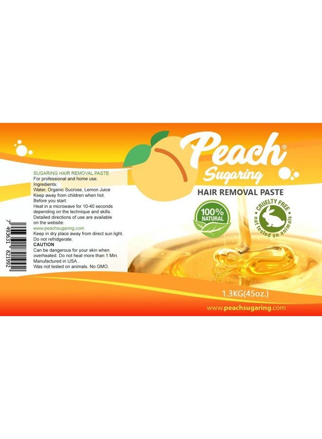 Sugaring Paste Hard - Peach Sugaring Organic Hair Removal Wax 45 Oz. - Image 2