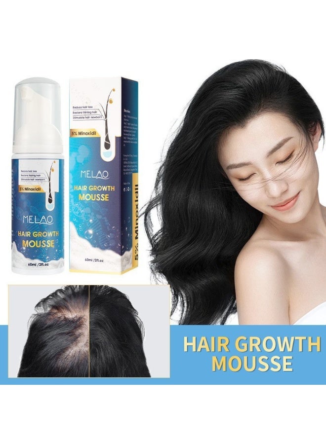 ميلاو موس نمو الشعر، رغوة نمو الشعر بصبغة مينوكسيديل 60 مل - Image 1