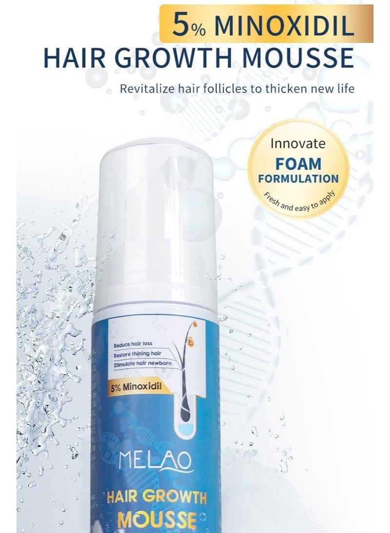 ميلاو موس نمو الشعر، رغوة نمو الشعر بصبغة مينوكسيديل 60 مل - Image 3