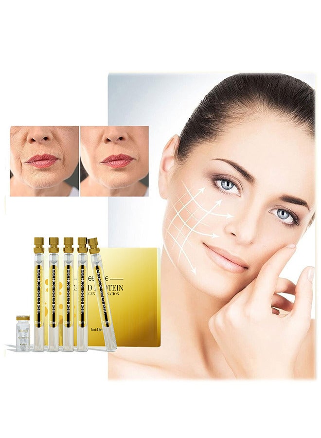 EELHOE Instalift Protein Thread Lifting Set, Soluble Protein Thread and Nano Gold Essence Combination, Absorbable Collagen Thread for Face Lift, Reverse Collagen Serum for Face, Smoothing Firming Moisturizin - Image 1