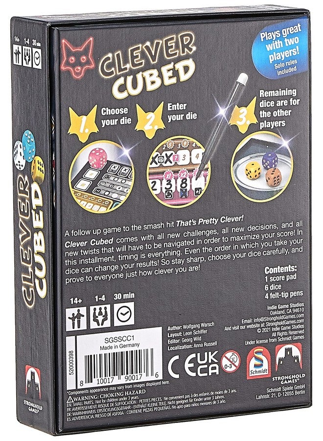 Stronghold Games Clever Cubed Board Game Black - Image 2