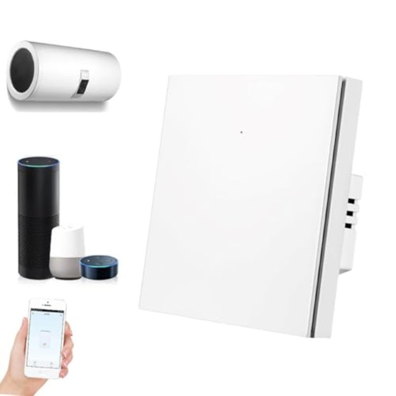 20A Smart WiFi/Bluetooth Water Heater Switch, Smart Boiler Switch, Voice Control, APP Remote Control, Compatible with Alexa and Google Home, Neutral Wire Required - Image 1