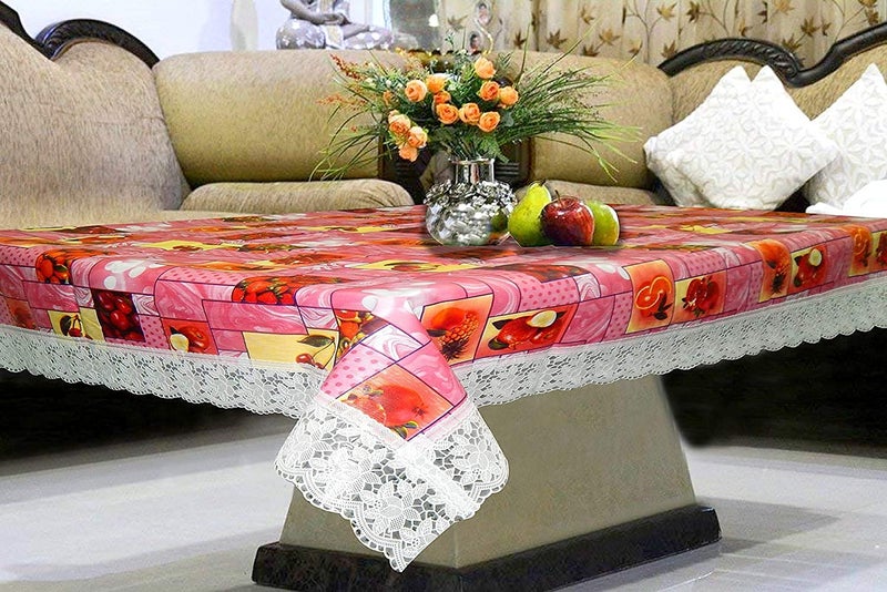 CASANEST Thick PVC 810 Seater Dining Table Cover Size60x108 InchWidth x Length Waterproof Table Cover printed004 - Image 1