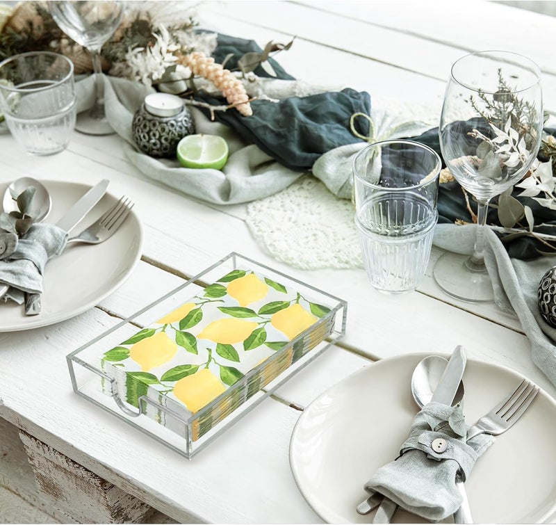 bryantye Napkin Holder, Acrylic Napkin Holder for Table Clear Hand Towel Holder for Bathroom 9x5x1.8 Inch Napkin Tray for Kitchen Dinner Hotel, Acrylic Tray for Paper Napkin, Bathroom Accessories - Image 4