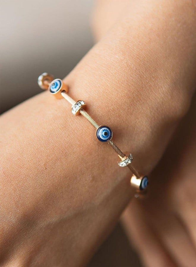 كارات كارت سوار كارات كارت مطلي بالذهب مرصع بالزركونيا المكعبة على شكل عين الحسد للنساء - Image 2
