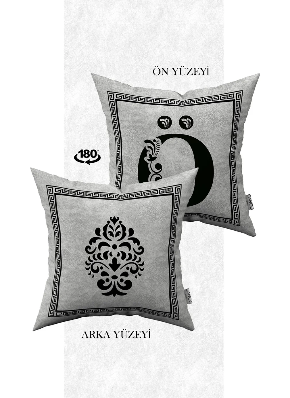 Cango Home Double Sided Digital Printed Letter Throw Pillow Cover - Letter O