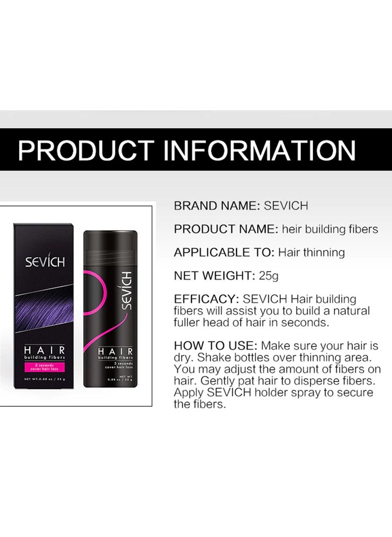 Sevich - Hair Building Fibers Keratin Thicker Anti Hairs Loss Concealer Thickening Fiber Powders Growth Sevich 25G - Image 1