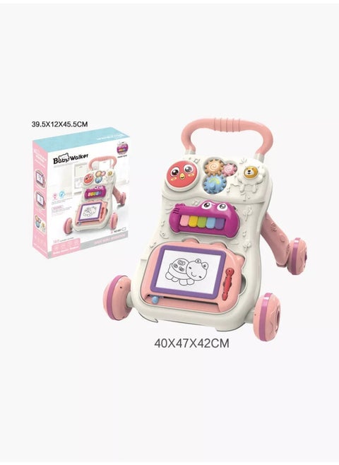 Baby Walker 3 in 1 with Drawing Board for Toddlers Sit and Stand Push Walker for Early Learning Standing Toy Baby Push Walker with Detachable Board Educational Walking Toys for Infants and Toddlers