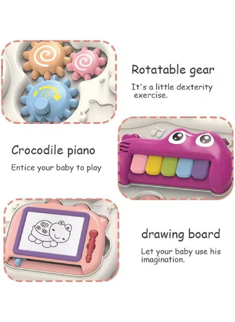 Prime - Baby Walker 3 in 1 with Drawing Board for Toddlers Sit and Stand Push Walker for Early Learning Standing Toy Baby Push Walker with Detachable Board Educational Walking Toys for Infants and Toddlers - Image 1