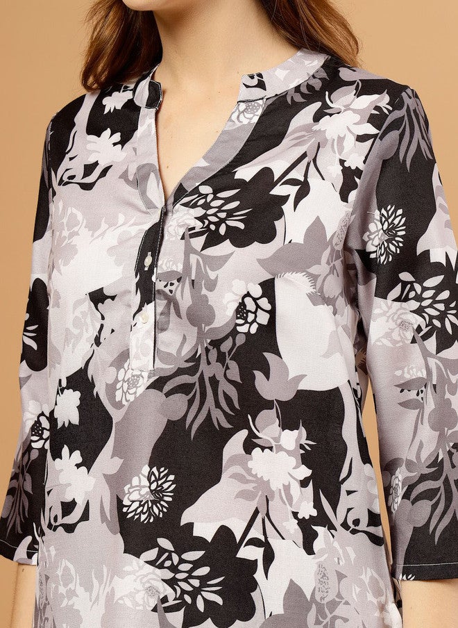 RAASSIO Floral Printed Kurti with Trousers for Women - Image 2