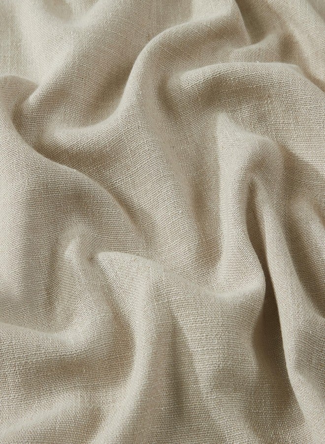 Vision Home Sand Pinch Pleated Semi Sheer Curtains Textured Linen Blended Light Filtering Window Curtains 84 inch for Living Room Bedroom Pinch Pleat Drapes with Hooks 2 Panels 40" Wx84 L,Camel Beige - Image 3