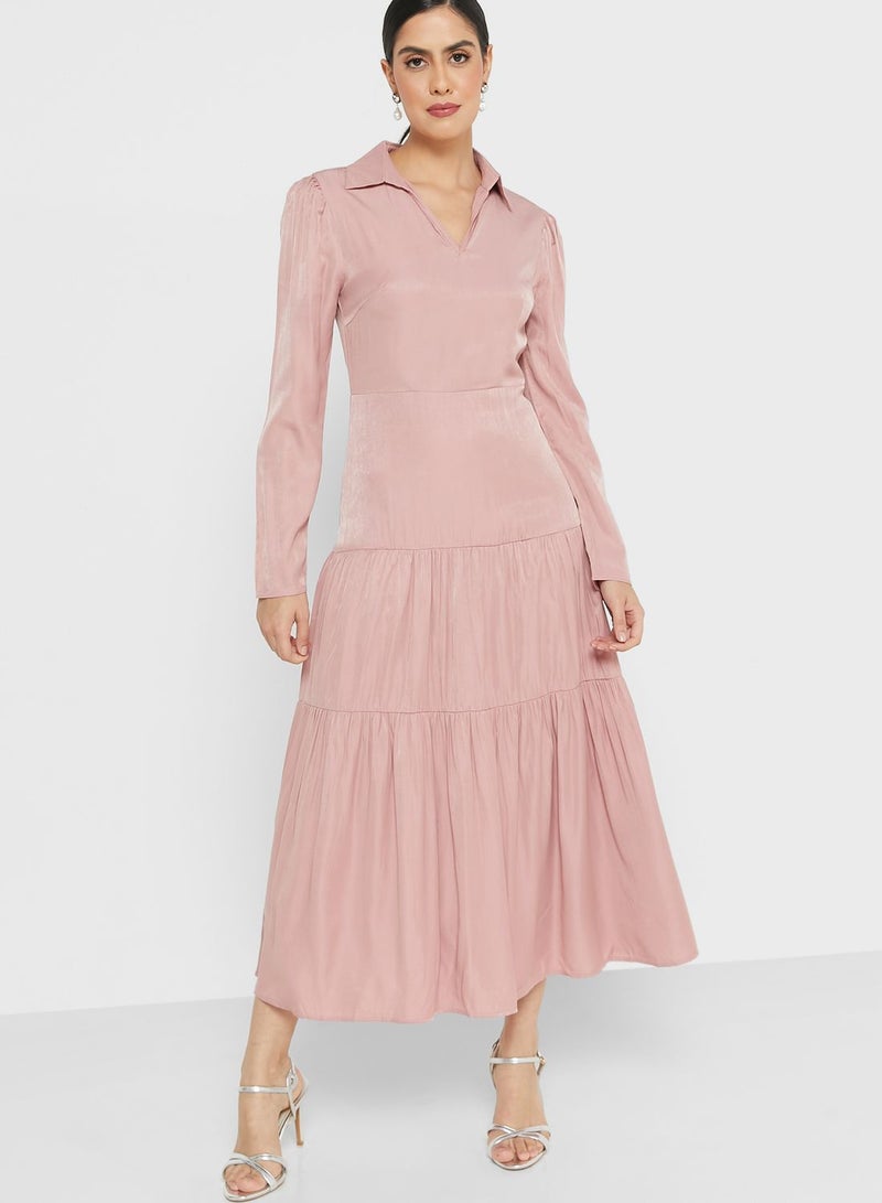 ELLA High Neck Tiered Dress  - Image 1