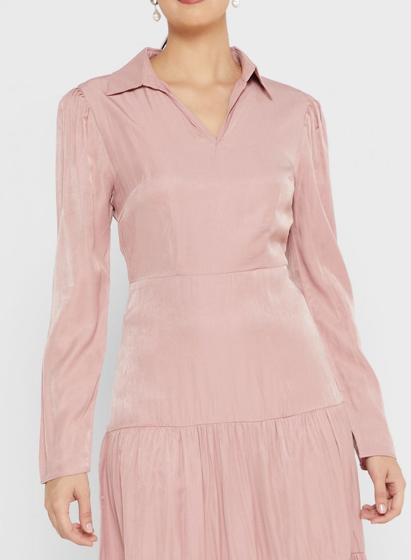 ELLA High Neck Tiered Dress  - Image 3