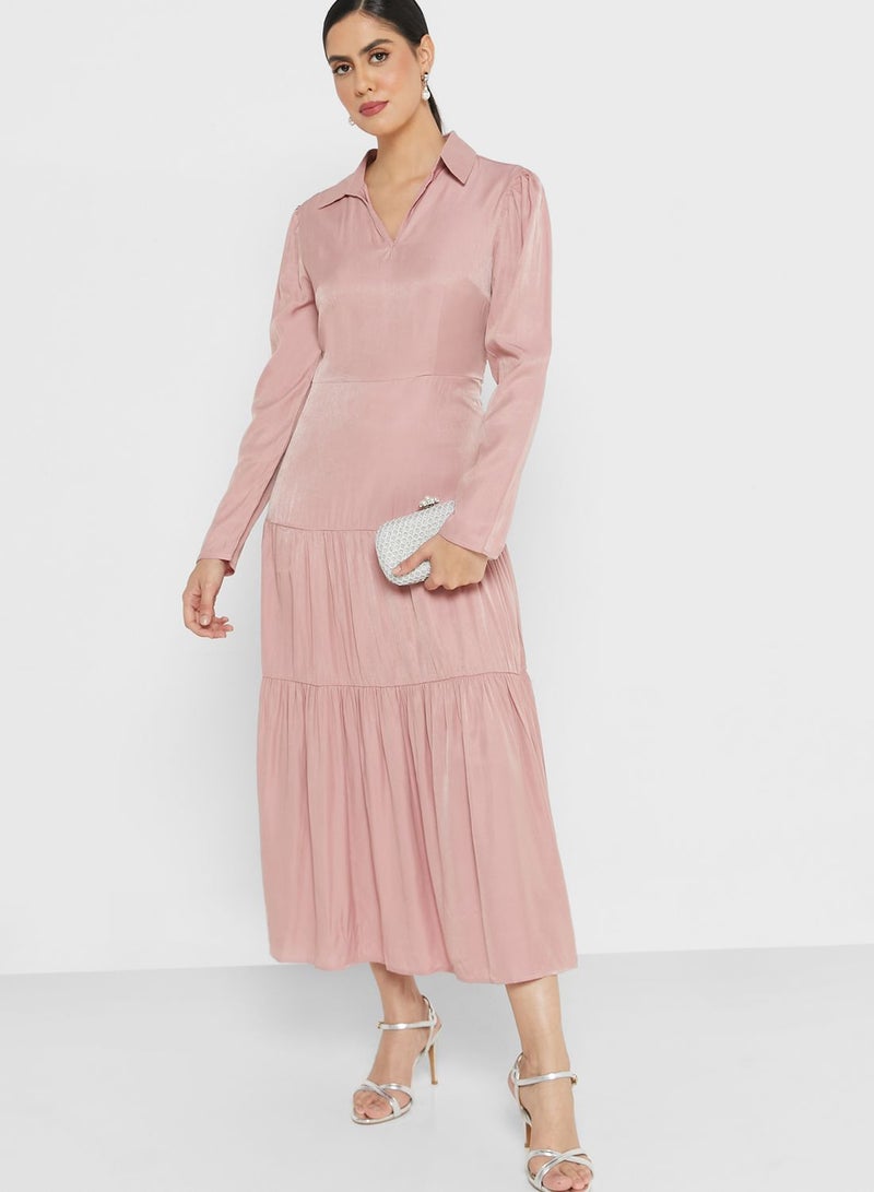 ELLA High Neck Tiered Dress  - Image 4