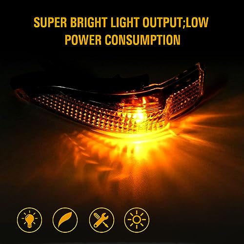 GZYF 1 Pair Rearview Side Mirror Marker Light Turn Signal Indicator Light Replacement Fits for Toyota Avalon Corolla Prius Venza,Replace 81740-52050 81730-52100 - Image 4