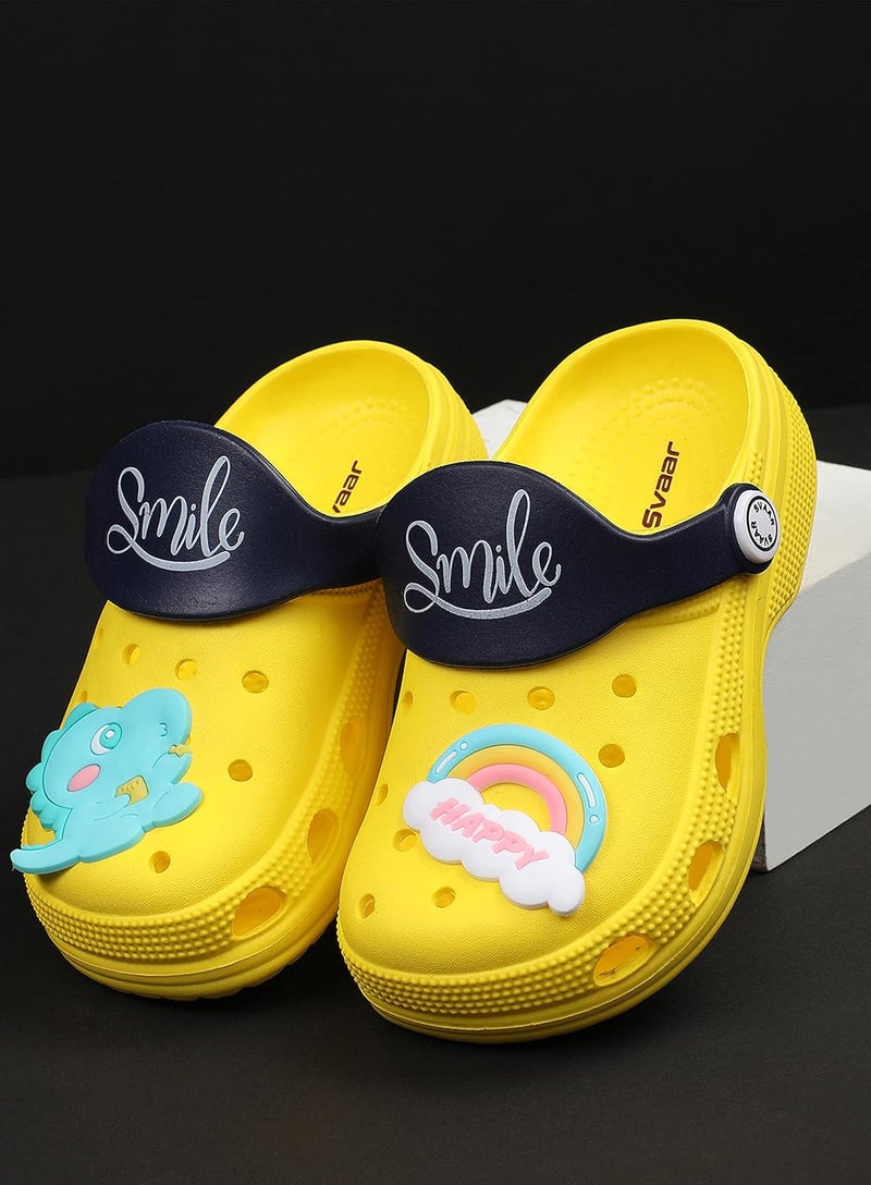 SVAAR أحذية سلاينغ باك للأطفال من سفاار مع سحر الابتسامة وقوس قزح - Image 4