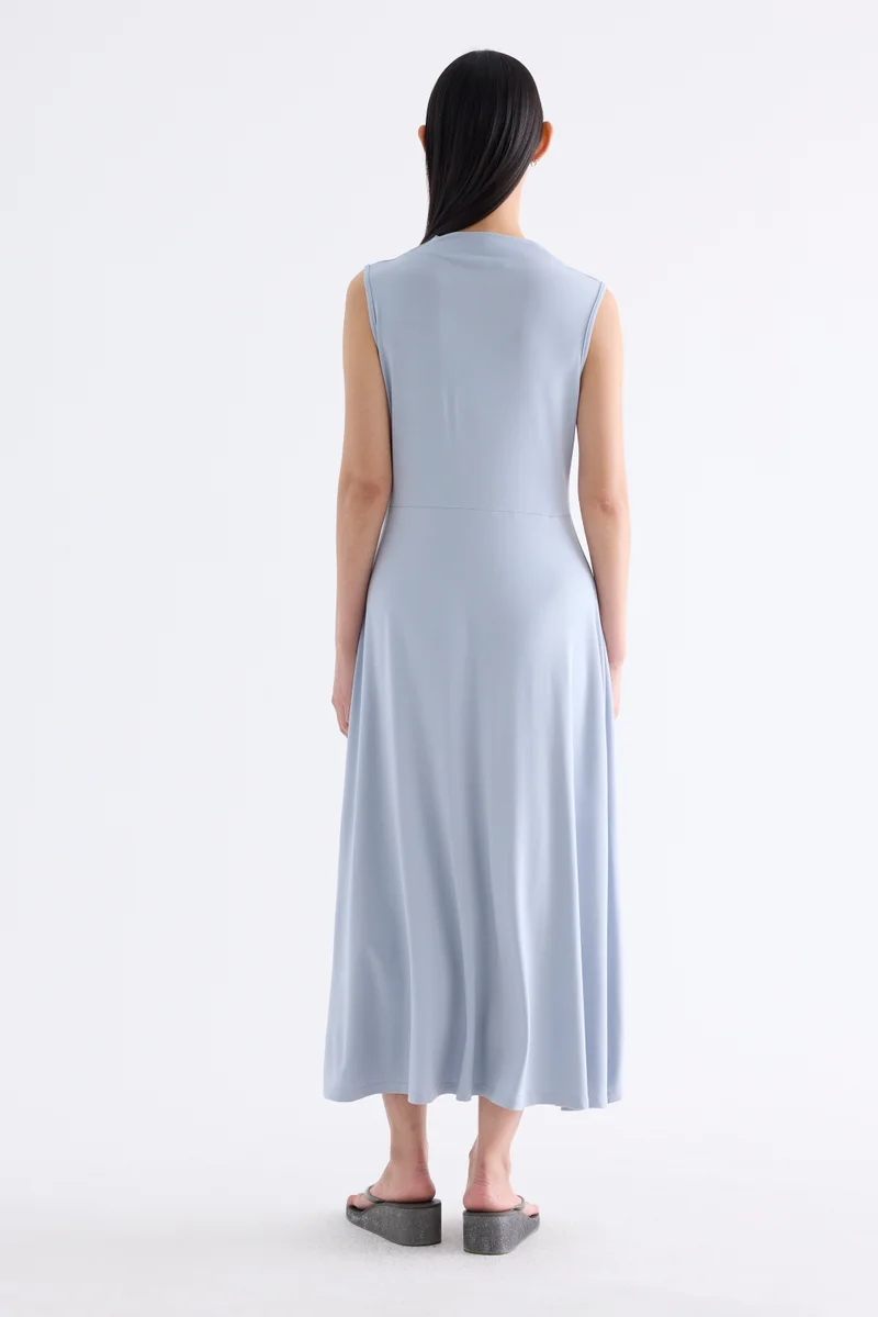 The Editor's Market  Irica Drape-Neck Asymmetrical Dress for Women | Best Price UAE