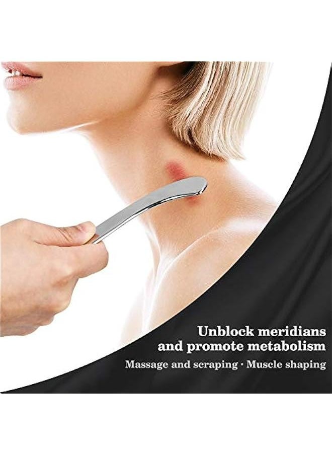 Generic Facial Gua sha Tools for Physical Therapy and Massage - Stainless Steel Muscle Scraper, Graston Tool, and Fascia Blaster for Perineal Massage and Muscle Relief  - Image 3