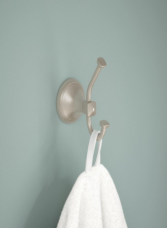 Delta Double Towel Hook for Bathroom or Kitchen| Brushed Nickel | Esato Accessories - Image 2