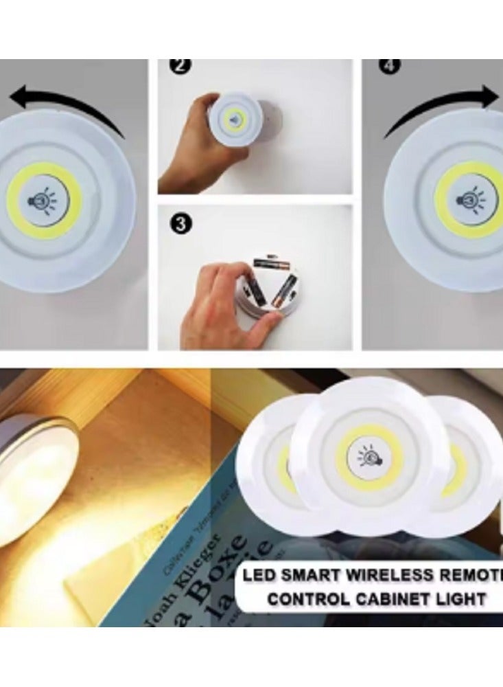 كارت سبوت مفتاح مستشعر ضوء التحكلكية Cob الطوارئ ضوء الليلم عن بعد لاس بات مصباح  مكون من 6 سبوت - Image 2