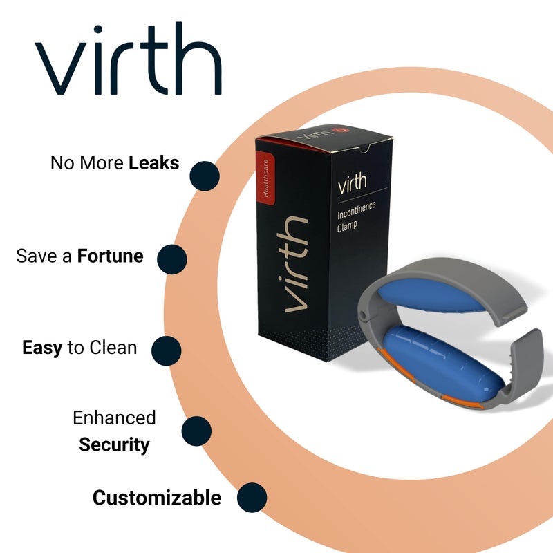 Virth Incontinence Clamp by Virth - Comfortable & Easy to Use - Confidence All Day Long - 3 Adjustable Sizes - Penile Clamp for Incontinence! - Urinary Clamp for Incontinence - Travel Bag Included - Image 2
