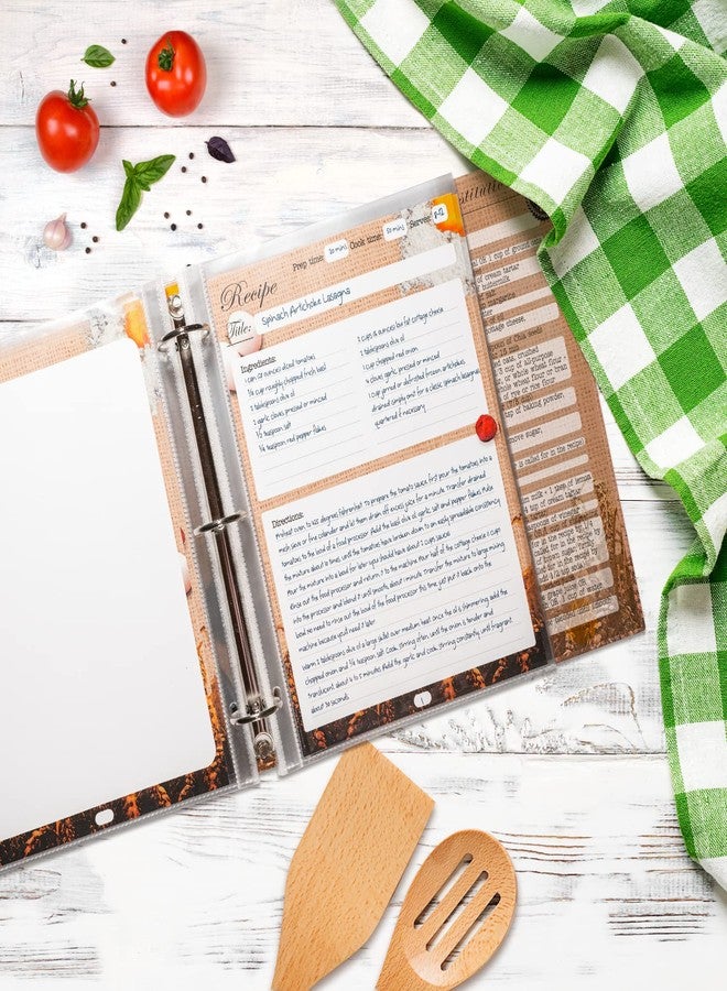CraftSaints Recipe Sheet Protectors 8.5x11'' for Recipe Binder (50 Sleeves) Top-Loading Plastic Sleeves, Clear Sheet Protectors for 3 Ring Binder, Convenient Refill for Recipes (50 Pack, 8.5 x 11'' - 1 Pocket) - Image 5