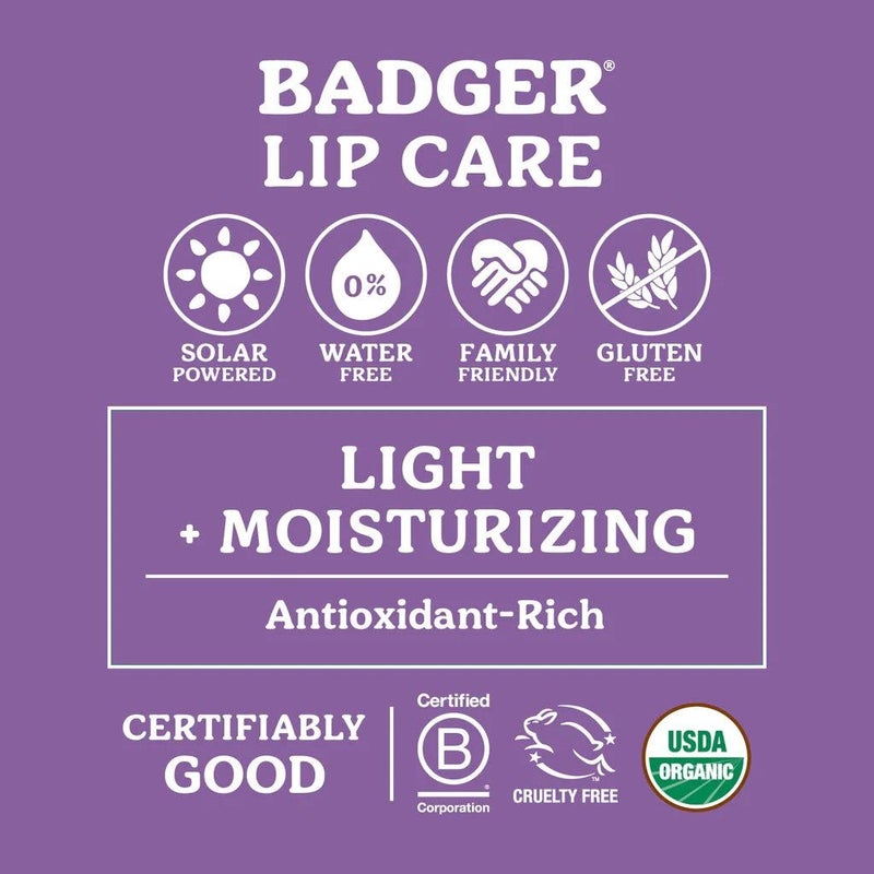Badger Classic Organic Lip Balm Set - Yellow Box, Light Silky Long Lasting Lip Moisturizer Gift Set, All Natural Lip Balm Variety Pack Lip Set (Tangerine, Lavender Orange, Vanilla, Grapefruit), 4 pack - Image 4