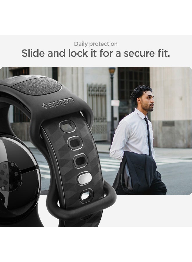 Spigen Parallax Band for Google Pixel Watch 4 / 3 (45mm) Band Strap [3D Ergonomic Textured] - Matte Black - Image 4