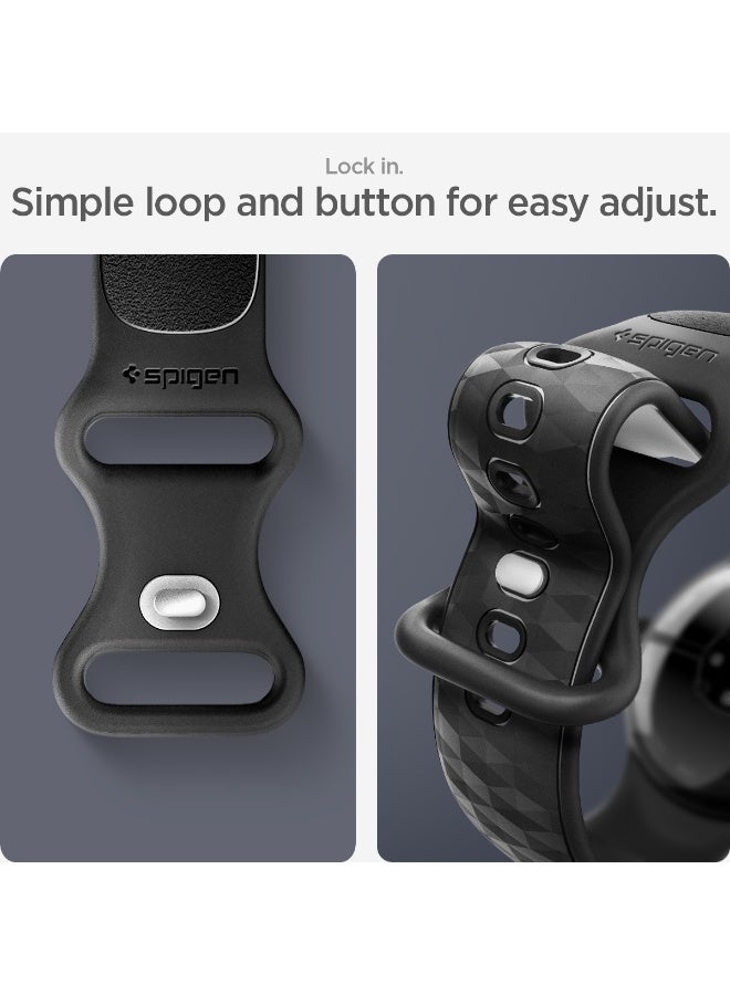 Spigen Parallax Band for Google Pixel Watch 4 / 3 (45mm) Band Strap [3D Ergonomic Textured] - Matte Black - Image 5