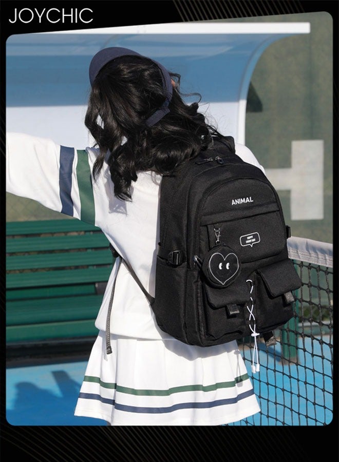 Joychic Korean Style Large Capacity School Backpack Oxford Waterproof and Wear-resistant Portable School Bag for Middle High School Students - Image 1