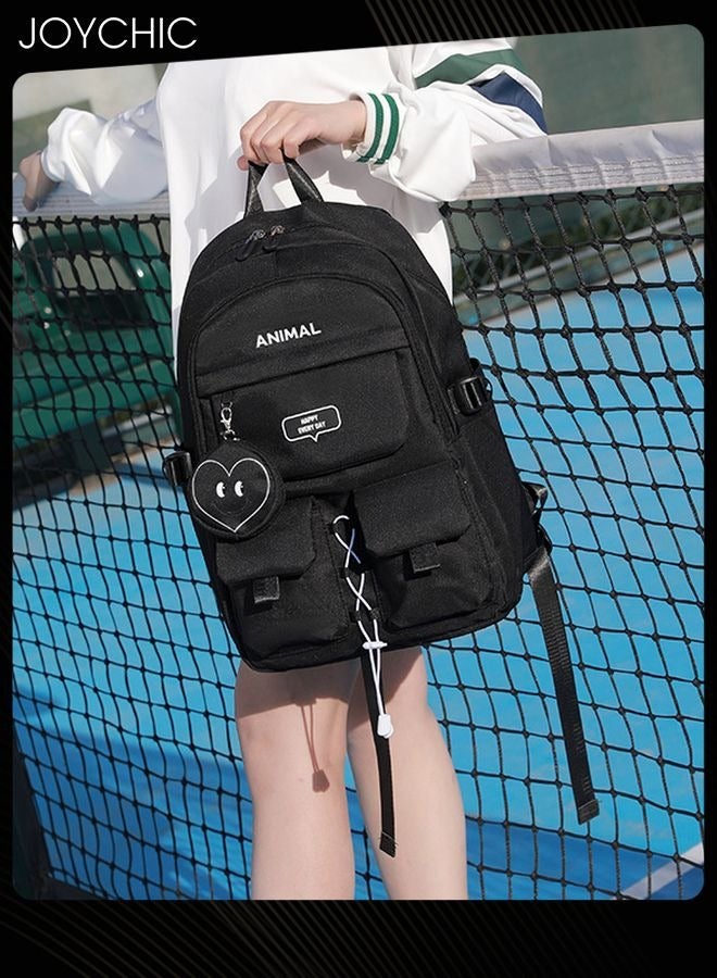 Joychic Korean Style Large Capacity School Backpack Oxford Waterproof and Wear-resistant Portable School Bag for Middle High School Students - Image 2