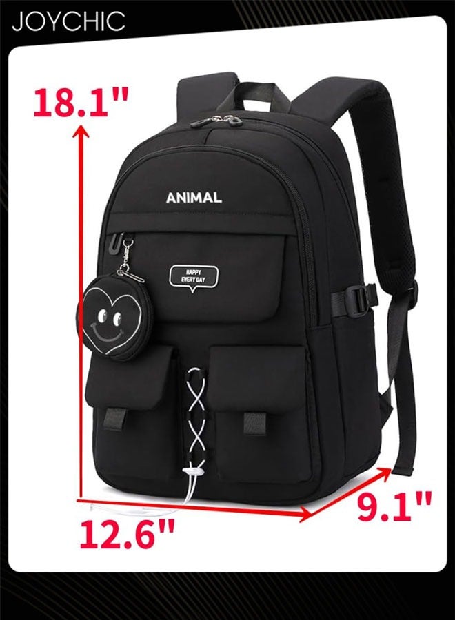 Joychic Korean Style Large Capacity School Backpack Oxford Waterproof and Wear-resistant Portable School Bag for Middle High School Students - Image 3