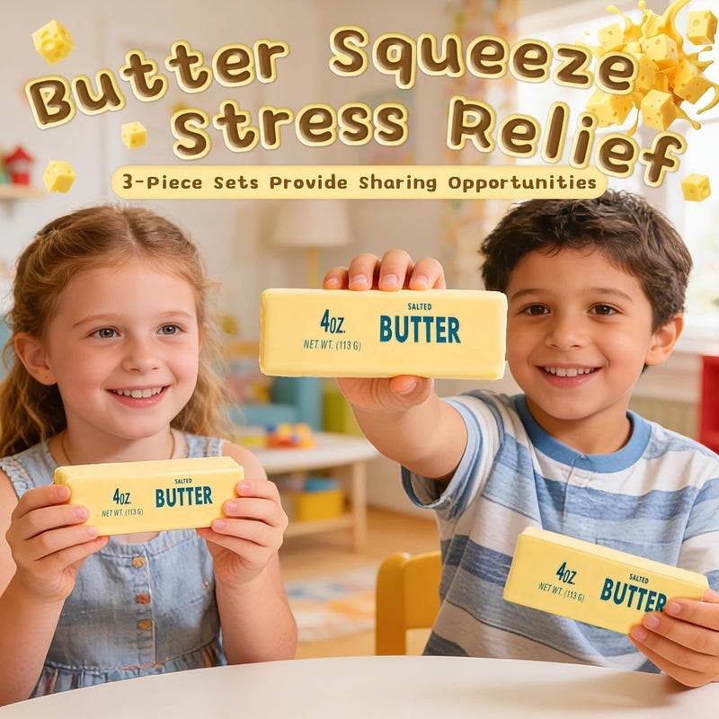 Slow Rebound Cute Butter Squeeze Stress Balls - Stress Relief Fidget Toys for Kids - Image 2