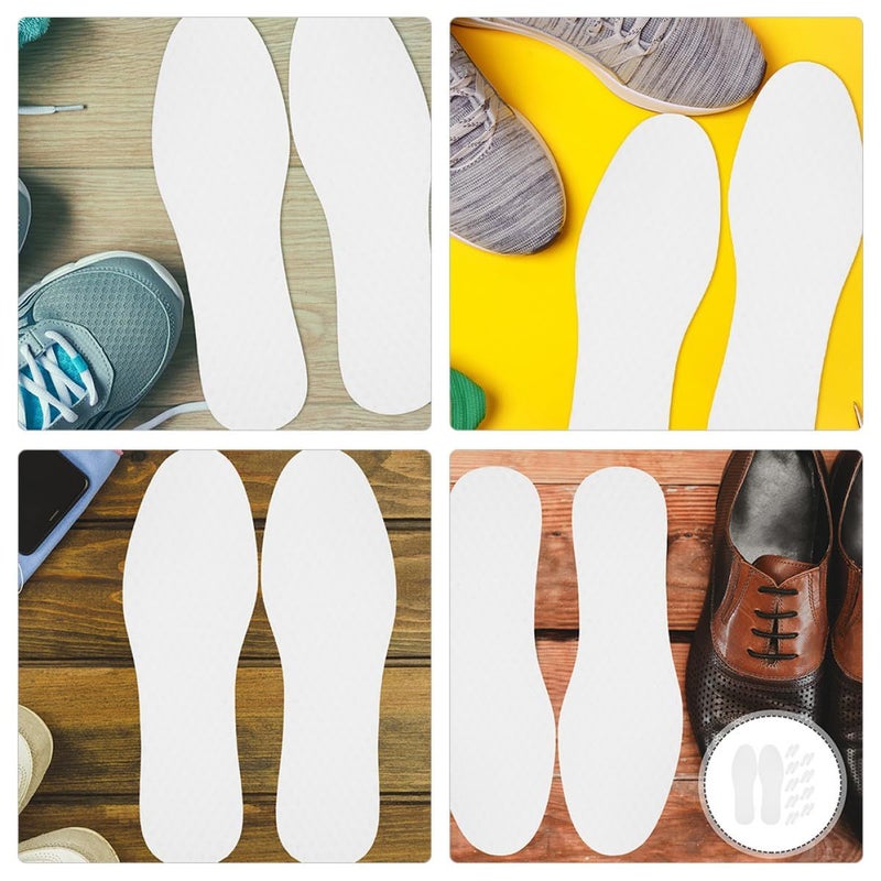 Disposable Sweat Absorbing Shoe Inserts 20 Pairs White Paper Pulp For Sports Running Hiking - Image 5