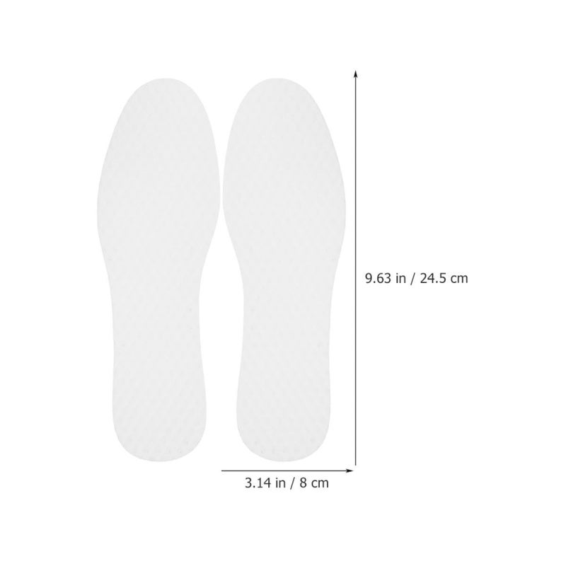 Disposable Sweat Absorbing Shoe Inserts 20 Pairs White Paper Pulp For Sports Running Hiking - Image 3