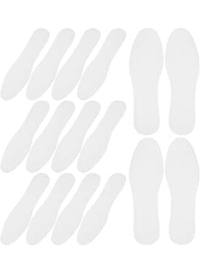 Disposable Sweat Absorbing Shoe Inserts 20 Pairs White Paper Pulp For Sports Running Hiking - Image 1