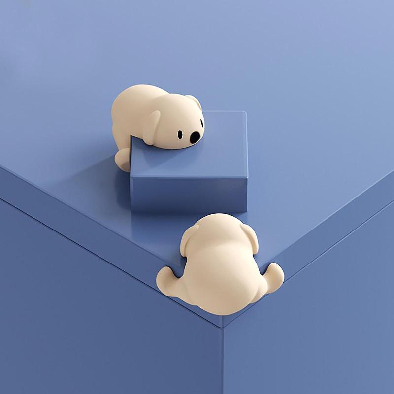 Baby Safety Corner Protectors: 4-Pack Silicone Anti-Collision Pads - Super Soft Thick Material, Cartoon Animal Design for Child Proofing Home Use - Image 1