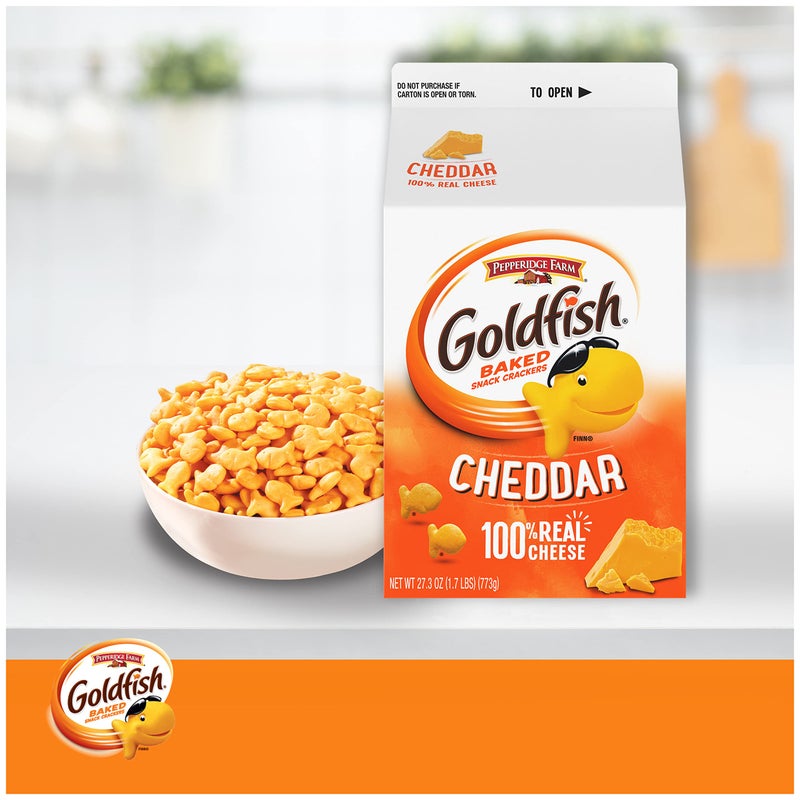 Goldfish بسكويت سمكة ذهبية بنكهة الجبنة الشيدر، 27.3 أونصة كرتون - Image 3