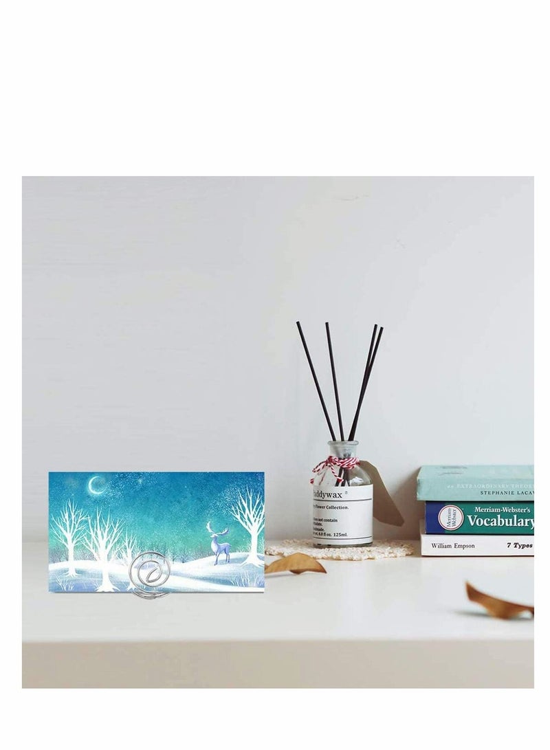 Excefore Place Card Holder for Pictures Paper Note Clip (20 Pieces)- Silver  - Image 2