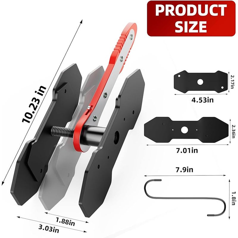 MAYESAR Brake Caliper Press, Caliper Piston Spreader and Brake Tools,Brake Caliper Piston, Brake Caliper Press Ratchet with 2 Extra pcs Steel Plates - Image 2