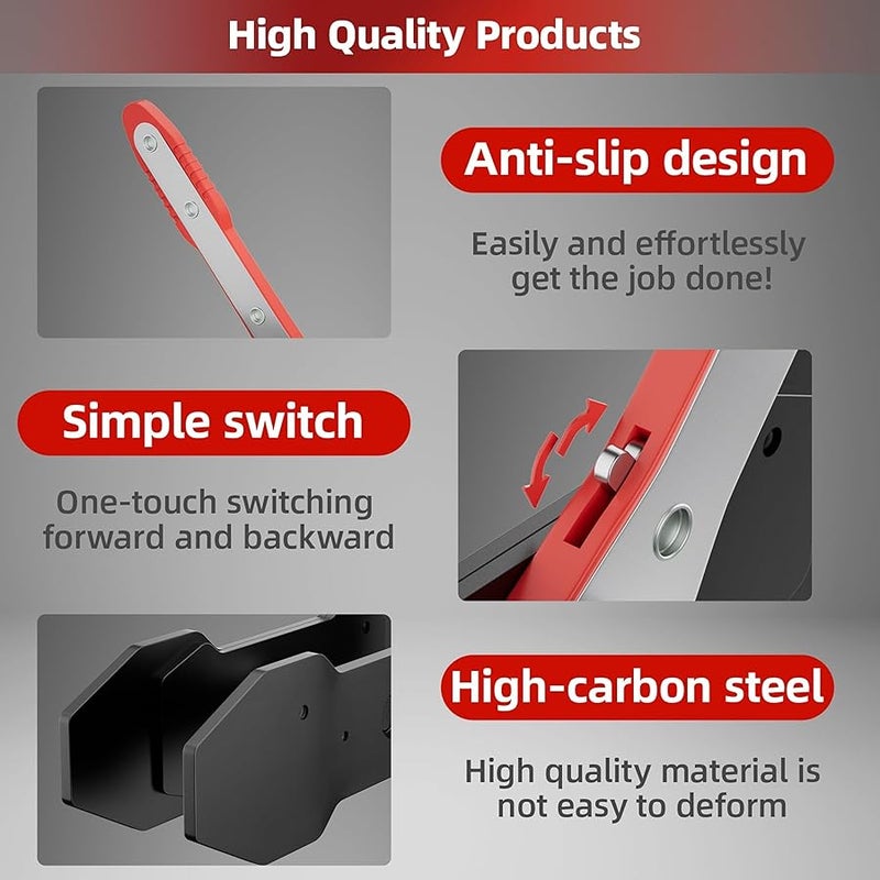 MAYESAR Brake Caliper Press, Caliper Piston Spreader and Brake Tools,Brake Caliper Piston, Brake Caliper Press Ratchet with 2 Extra pcs Steel Plates - Image 3