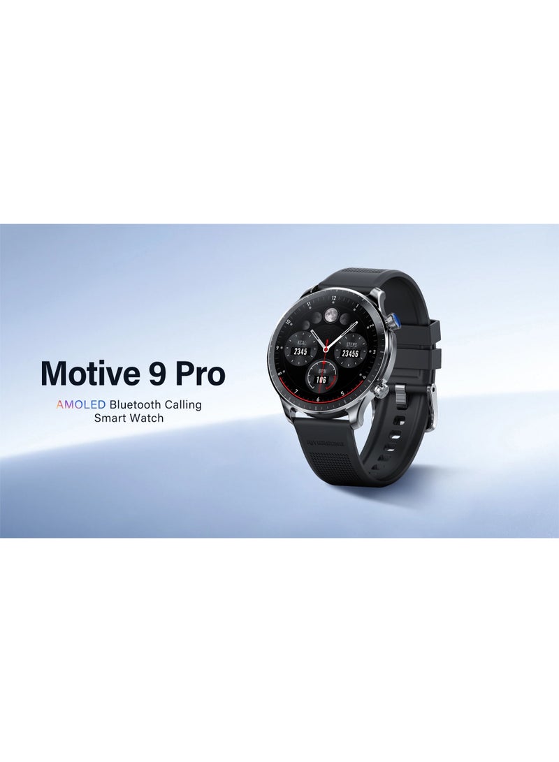 ريفرسونج ساعة سمارت ريفر سونج موتيف 9 برو (SW901) - شاشة AMOLED دائرية 1.43 بوصة، خاصية Always-On، مكالمات بلوتوث نقية، مساعد صوتي AI، تاج رقمي للملاحة، مقاومة للماء IP68 - أسود - Image 5