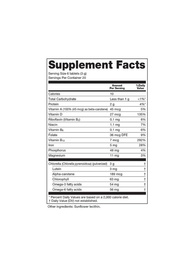 Sun Chlorella - 500Mg Whole Body Wellness Green Algae Superfood Supplement Immune Defense Gut Health Natural Purification Energy Boost Chlorophyll B12 Iron Protein Nongmo 120 Tablets - Image 1