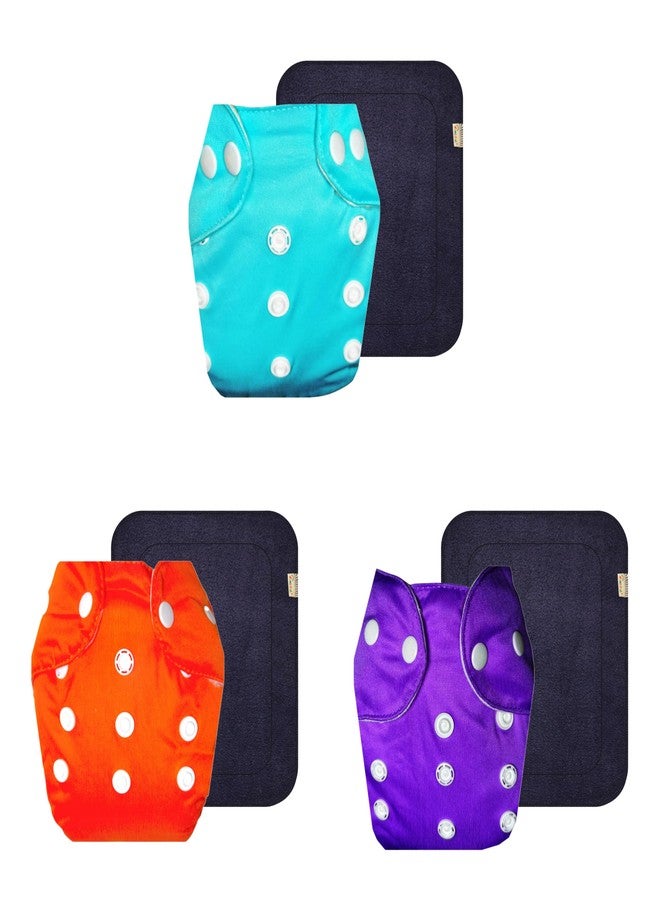 حفاضات قماشية دمبلدو لايت مع حشوة رمادية (عبوة من 3 قطع) | شعور بالجفاف والراحة | قابلة لإعادة الاستخدام والغسل | سهلة التنظيف | ضرورية للاستخدام اليومي | من 3 أشهر إلى سنتين | للجنسين - Image 1