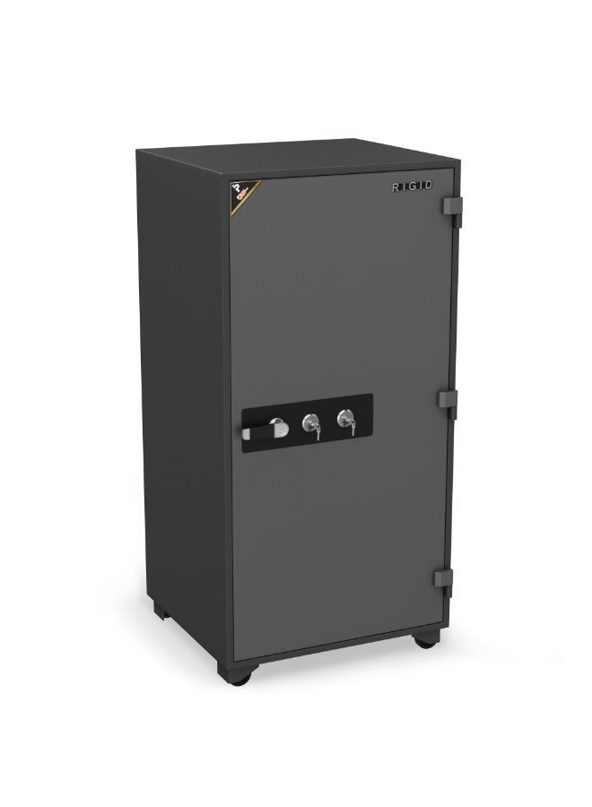RIGID Fire Resistant Safe with Key Lock, 300Kg  - Image 5