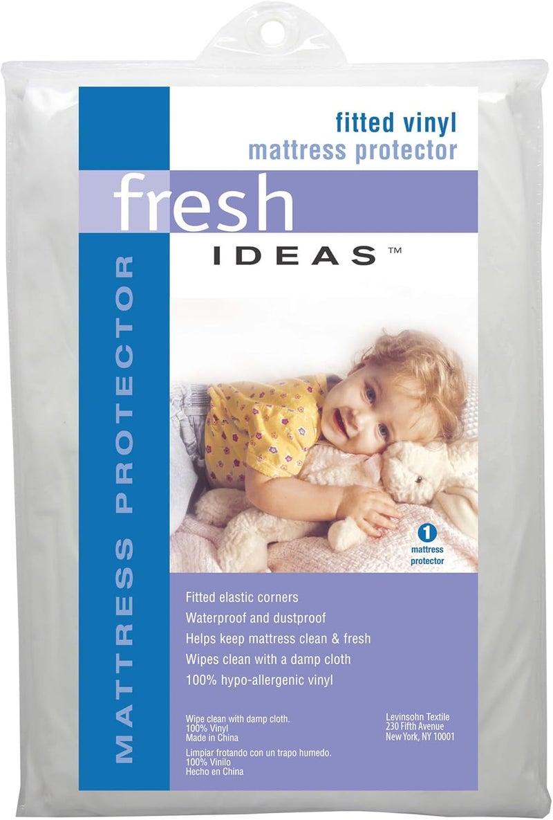 Levinsohn Fresh Ideas Waterproof Mattress Protector 100% Vinyl Hypoallergenic, Twin - Image 1