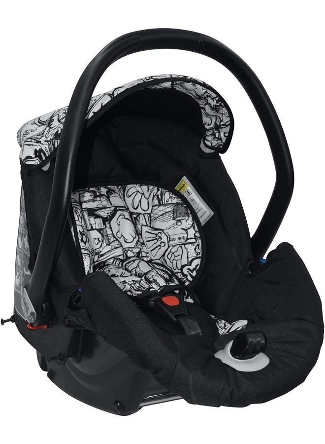 cam Combi Tris Baby Travel System - Printed White, High Quality Travel System Made In Italy, From 0 To 4 Years Old, 22 Kg, Aluminum Frame, 5-Point Safety Harness, Compact Folding Like An Umbrella - Image 3